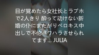 目が覚めたら女社长とラブホで2人きり 酔って动けない新婚の仆にまたがりベロキス中出しで不伦パワハラさせられてます… JULIA